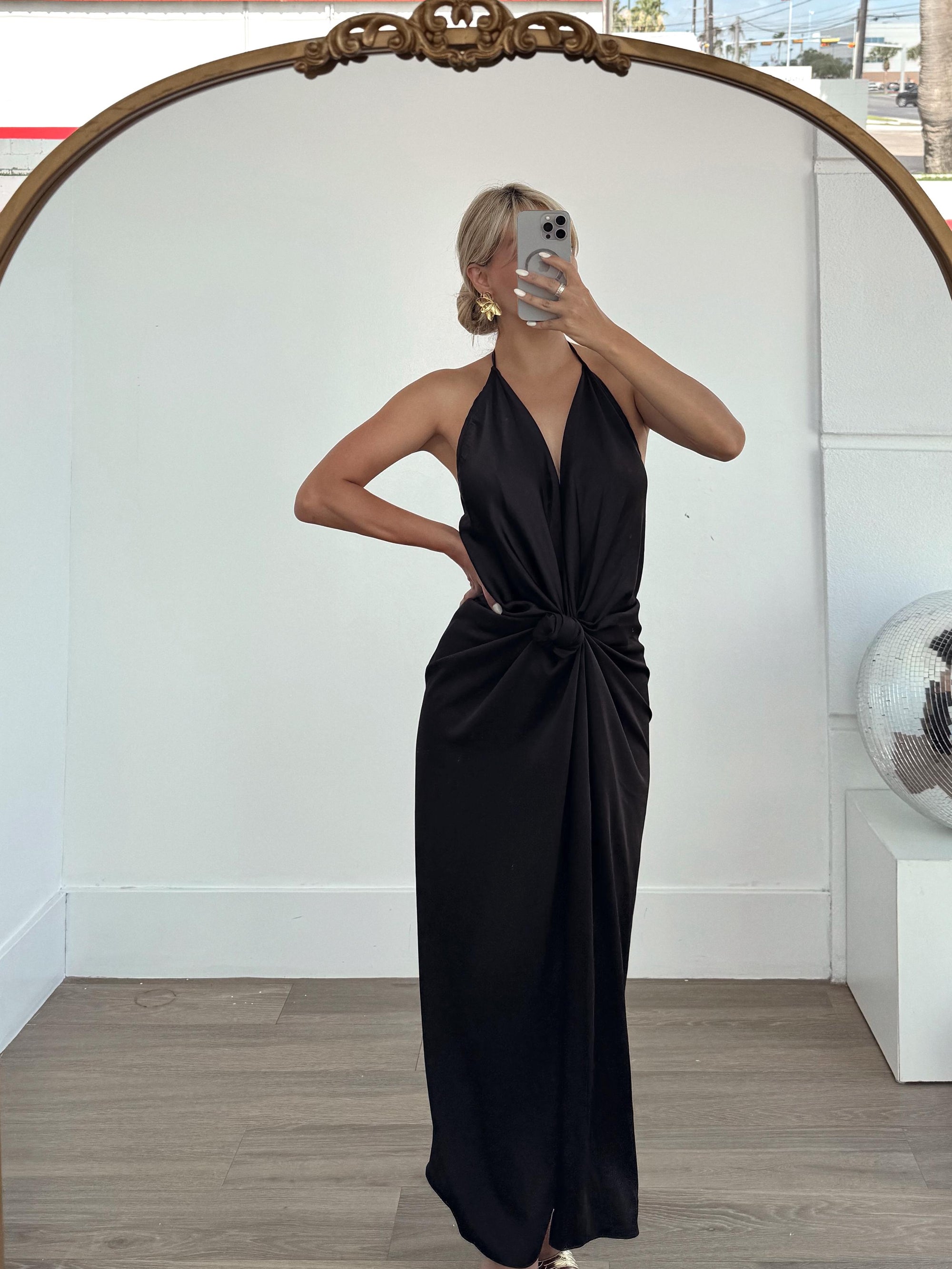 Knot Front Maxi Dress