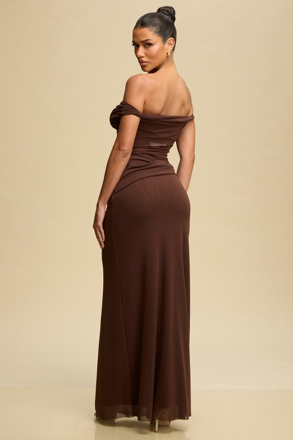 mesh twist wrap maxi dress Exclusive Mesh Drape Twist Maxi Dress - Ultimate Elegance & Comfort